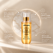 Body Splash Shimmer Deli Golden Allegra 200ml, card de benefícios