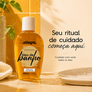 Óleo de Banho Allegra 200ml, momento de autocuidado