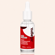 Sérum Uniformizador Clareador de Manchas Allegra 30ml, frasco em fundo neutro