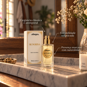 Deo Colônia Signorina Allegra 25ml, card de benefícios