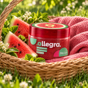 Esfoliante Melancia Allegra 250g, produto ambientado